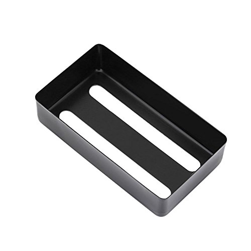 Bnineteenteam Black Humbucker Pickup Covers, Guitar Pickup Cover Brass Two Slot for Pickup of Electric Guitar, Humbucker Cover (Black) Musical Instrument Accessories