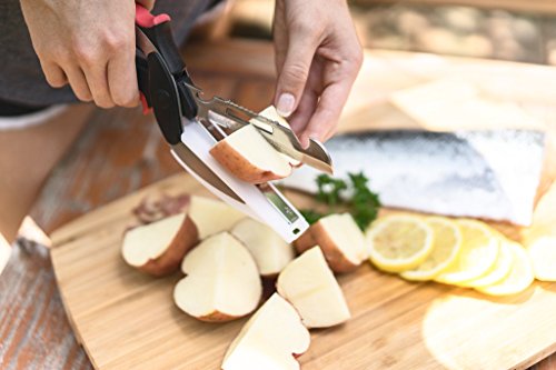 Stainless Steel Multipurpose Kitchen Scissors: Heavy Duty Kitchen Shears with Chef Knife, Deboning Scissor, Bottle Opener, Cutting Board, Fruit and Vegetable Peeler, Fish Scaler, and Fish Slicer