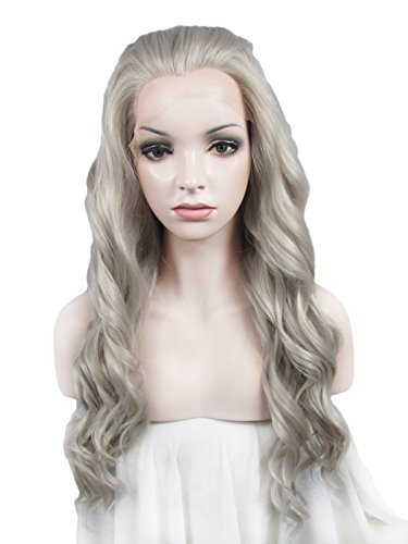 Imstyle Miss Fairy Girl Wig Long Gray Wavy Lady Gaga Hairstyle