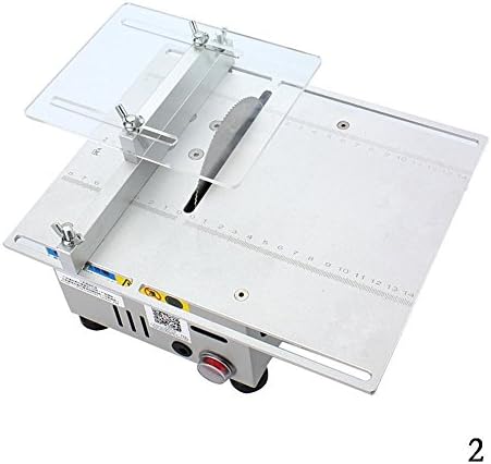 Hestio Multifunctional Mini Table Saw Woodworking Bench Saw with Drill Chuck DIY Electric Polisher Grinder Hobby Wooden Model Crafts Cutting Tool