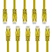 GearIT 10 Pack, Cat 6 Ethernet Cable Cat6 Snagless Patch 3 Feet - Computer LAN Network Cord, Yellow - Compatible with 10 Port Switch POE 10port Gigabit primary