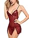 Avidlove Women Lace Lingerie Babydoll Chemise Nightwear Dress Sleepwear Split Hem Pajamas