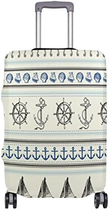 Music Notes Travel Luggage Cover Washable Spandex Baggage Suitcase Cover Protector Carry On Covers Fits S 18-20 in