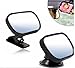 Baby Car Mirror, EnjoyULife Baby Safety Rearview Mirror, Child observation mirror, 360 Degree Adjustable, Shatterproof Acrylic, Suction Cup on Windshield/Clip on Car Sun Visor, Small Size: 3