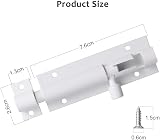 Lmytdo Door Lock Bolts Security Slide Latch 3 Inch Matte Black White view 3