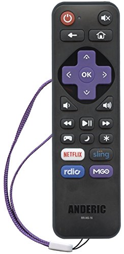 Anderic RR-NS-16 for Insignia/Element Roku Enhanced TVs Remote Control - NO PROGRAMMING NEEDED - Works 100% for Insignia NS-RCRUS-16 remote control