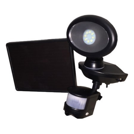 Maxsa 44643-CAM-BK Solar Security Video Camera and Spotlight-Black