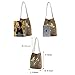 Lonson Women's Shoulder Bag Handbags Canvas Weekend Shopping Tote Bag (Grey)