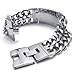 KONOV Men's Stainless Steel Cross Prayer Bangle Cuff Bracelet, Silver, 8.5 Inch