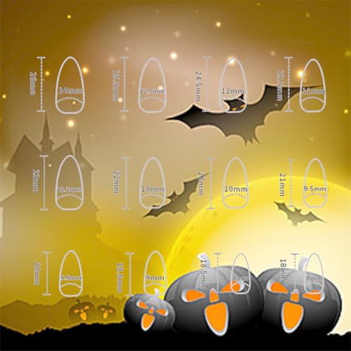 Halloween Bat Press on Nails for DIY Manicure Glossy Purple French Tips 24Pcs Acrylic Medium Almond False Nails Gel Glue on Nails Evil Bats Fake Nails Stick on Nails for Women Girls French Tips Design - Image 7