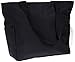 Print Shopper Beach Tote Bag (Solid Black)