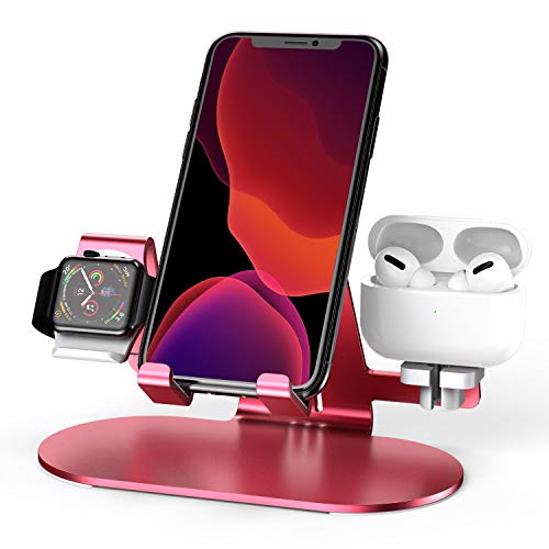 ایگرد | قیمت و خرید 3 in 1 Aluminum Charging Station for Apple Watch  Charger Stand Dock for iWatch Series 4/3/2/1,iPad,AirPods and iPhone Xs/X  Max/XR/X/8/8Plus/7/7 Plus /6S /6S Plus（Red）