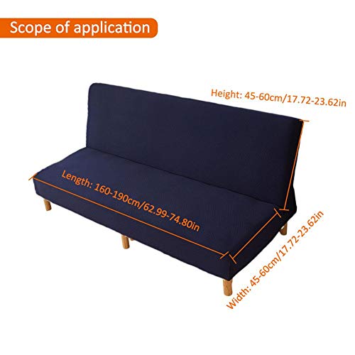 Waterproof Sofa Cover Sofa Bed Cover Folding Armless Sofa Cover Couch Slipcover Furniture Protector Cover Couch Bed Futon Cover Washable