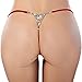 Kocome Sexy Women Rhinestone G String Underwear Toy Thongs T Back Panty Briefs Lingerie (Red)