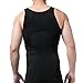 Jiao Miao Mens Slimming Waist Body Shaper Vest Shirt,T107Black-L