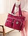 Tiny Chou Multipurpose Water Resistant Premium Nylon Tote Handbag Cross Body Shoulder Bag for Women,Medium,Black