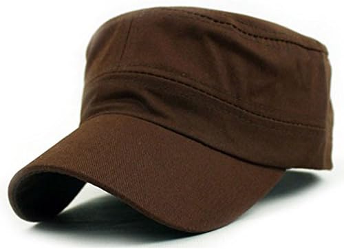 Classic Cap Hat Plain Vintage Army Military Cadet Style Cotton Adjustable