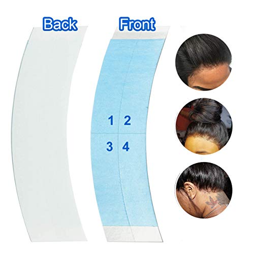 36 Pcs/Bag Double Sided Adhesive Tapes for Hair Extension Lace Front Support Toupee Wigs (blue color-new)