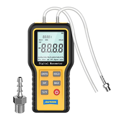 Digital Manometer,Handheld HVAC Manometer,DualPort Manometer Gas