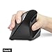 HAVIT Ergonomic Wireless Mouse 2.4GHz Optical Vertical Mouse with 3 Adjustable DPI 800/1200/ 1600, 6 Buttons (Black)
