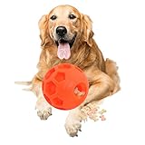 Large Size Dog Treat Ball Interactive Treat Dispensing Dog Toy Pet IQ Treat Ball Made of Environmental and Non-Toxic Bite Resistant Material and 4.5 Inches in Diameter.