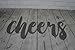 Steel Metal Script Word Art - Various Sizes and Finishes (cheers Small 12.5x6