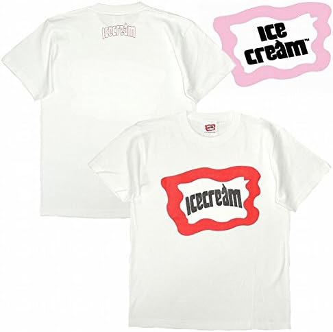 Amazon Ice Cream アイスクリーム Tシャツ 半袖 プリントicecream Logo Tee White Red L Tシャツ カットソー 通販