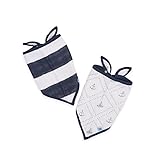 Little Unicorn Cotton Bandana Drool Bib 2 Pack - Anchors Aweigh Set