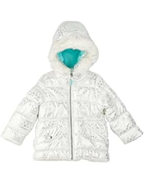 Carters Baby/Toddler Girl's White Foil Print Puffer Jacket