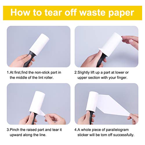 Lint Roller Pet Hair Remover Extra Sticky Tape Rollers with Cover for Clothes, Dog and Cat 8