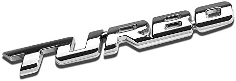 Packs Auto 3D Metal Emblem Badge Sticker Decal for Car, Trucks, Suv, Motorcycle, ATV Logo (Turbo Chrome)