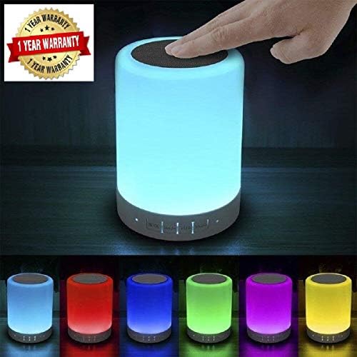 KONARRK Multi-Function Wireless LED Speakers Nightlight Touch Lamp with Micro SD Card Slot Compatible with All Bluetooth Devices (Colour May Vary)