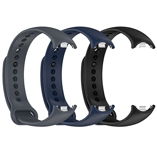 Xisair 3 Correas Compatible con Xiaomi Band 10 9 8 Pulsera Deportiva de Silicona, Pulseras de Repuesto para Miband 10/9/8 Correa Desmontaje Rápido, Transpirable, Impermeable