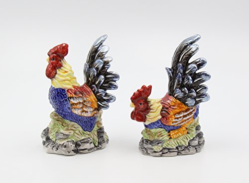 Appletree Design Barn Yard Rooster Salt and Pepper Set, 4-1/2-Inch - //coolthings.us