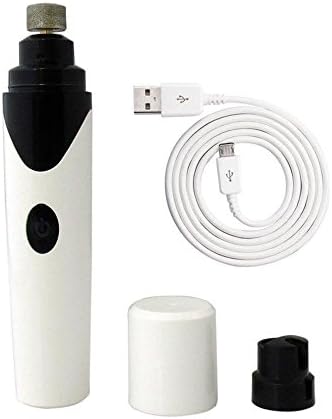 My Little Paw Puppy Nail Grinder Rechargeable with USB Port Electric Nail Grooming Tool Gentle Paws Trimming Shaping from (onesize, white+black)