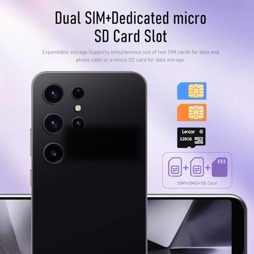 Cheap Mobile Phones 5.0 Inch IPS Display, Android 9.0, 16GB (Expandable up to 128GB), 2G/3G Dual SIM Free Unlocked, Face ID/WiFi/FM (P24Ultra Black)