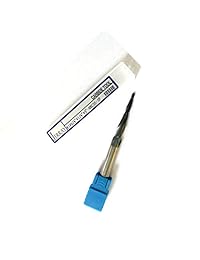 JERRAY CNC, broca de corte 3,92 grados, punta en ángulo cónico, 2 flautas, radio de 1,0 mm x 1 4 pulgada, vástago de carburo de tungsteno sólido HRC55 con burilador con revestimiento de TiAIN.