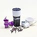 Ohuhu Pour Over Coffee Maker, 2 Cup Capacity, Black, Portable, Modern Design, Perfect for Home, Office, Camping, Includes Coffee Filter and Milk Frother