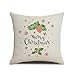 RUOAR Spring Set of 4 Christmas Pillow Covers Festival Home Decoration Cushion Covers 18 x 18 inch Xmas Decorations Christmas Clearance