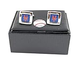 MLB NY New York Mets Square Cufflinks with Square