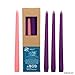 Hosley's Set of 4 Pink and Purple 10 Inch High Advent Unscented Taper Candles