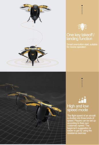 RC Drone with WiFi Camera Live Video Insaneness 2.4G WiFi FPV Rugby UAV RC Drone Quadcopter with 720P HD Camera (Black) - Thumbnail 3