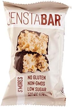 Jenstabar Protein Bar High Fiber K-Dairy Low Sugar Non-GMO Gluten Free Meal Replacement 6 High Protein Bars (Whey S'Mores)