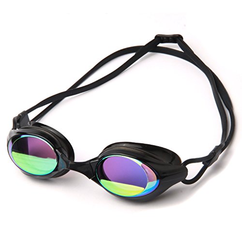 Buy Poqswim Aqua Mirrored Swim Goggles 8300 Antifog Uv Protection