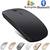 Rechargeable Bluetooth Mouse for Laptop Mac Pro Air Bluetooth Wireless Mouse for MacBook pro MacBook Air MacBook Mac Window Laptop (Black)