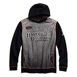 HARLEY-DAVIDSON Official Men's Iron Block Pullover Hoodie, Grey (99001-17VM)