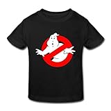 Age 2-6 Kids Toddler Ghostbusters Logo Slimer 5-6 Toddler Little Boy's And Girl's T-Shirts Black