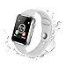Bluetooth Smart Watch - WJPILIS Touch Screen Smart Wrist Watch Smartwatch Phone SIM Card Slot Camera Pedometer Sport Tracker Compatible iOS iPhone Android Samsung Women Kids Men (White2)