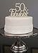 All About Details Black 50 & Fabulous Cake Topper (Gold),1 PC, 50th Birthday, Party Decor, Glitter Topper