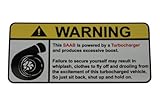 Saab Warning Turbocharger, Warning decal, sticker